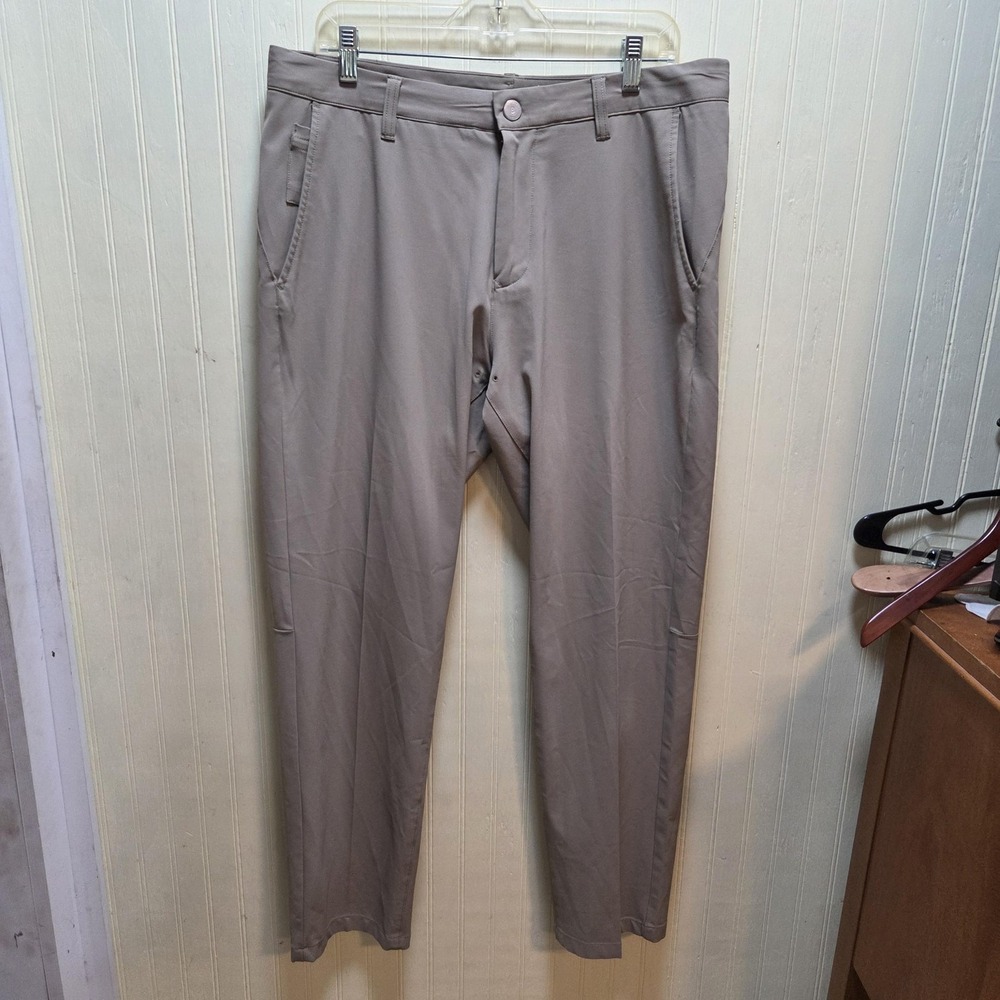 Bonobos Golf Pants Mens 36x30 Beige Athletic Stretch Twill Ventilated Pockets